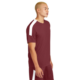 Sport-Tek ST100 Competitor United Crew - Maroon/White
