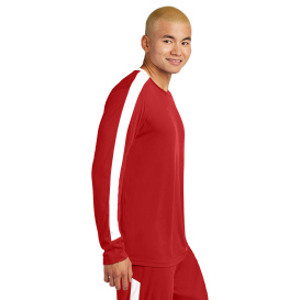 Sport-Tek ST100LS Competitor United Long Sleeve Crew - Deep Red/White