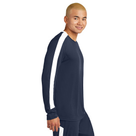 Sport-Tek ST100LS Competitor United Crew - True Navy/White