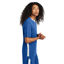 Sport-Tek ST101 Competitor United V-Neck - True Royal/White