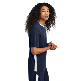 Sport-Tek ST101 Competitor United V-Neck - True Navy/White