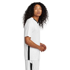 Sport-Tek ST101 Competitor United V-Neck - White/Black