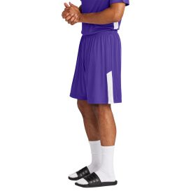 Sport-Tek ST103 Competitor United 7" Shorts - Purple/White