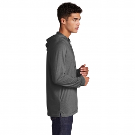 Sport-Tek ST406 PosiCharge Tri-Blend Wicking Long Sleeve Hoodie - Dark Grey Heather