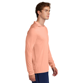 Sport-Tek ST420LSH Posi-UV Pro Long Sleeve Hoodie - Soft Coral