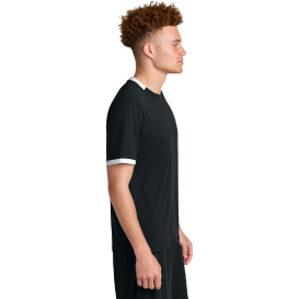 Sport-Tek ST440 Club Short Sleeve Crew - Black/White