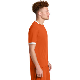 Sport-Tek ST440 Club Short Sleeve Crew - Deep Orange/White