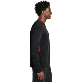 Sport-Tek ST443 Club 1/4-Zip Pullover - Black/Deep Red