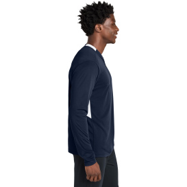 Sport-Tek ST443 Club 1/4-Zip Pullover - True Navy/White