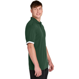 Sport-Tek ST444 Club Colorblock Polo - Forest Green/White