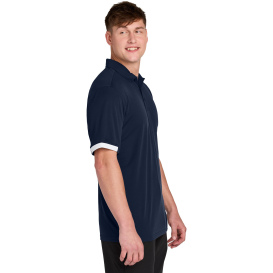 Sport-Tek ST444 Club Colorblock Polo - True Navy/White