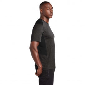 Sport-Tek ST465 Endeavor Tee - Black Heather/Black
