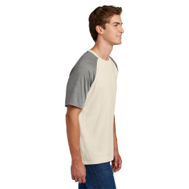 Sport-Tek ST6040 Halftime Raglan Tee - Vintage Heather/Ecru