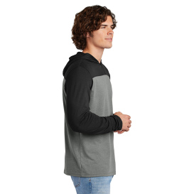 Sport-Tek ST6044 Halftime Long Sleeve Hoodie - Black/Vintage Heather