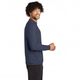 Sport-Tek ST710 Exchange 1.5 Long Sleeve Crew Tee - Dark Denim Heather