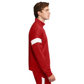 Sport-Tek ST800 Travel Full-Zip Jacket - Deep Red/White