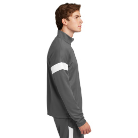 Sport-Tek ST800 Travel Full-Zip Jacket - Iron Grey/White