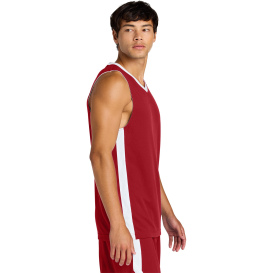 Sport-Tek ST900 Rival Basketball Rev Jersey - Deep Red/White