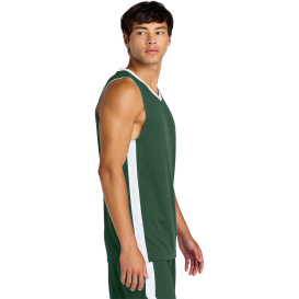 Sport-Tek ST900 Rival Basketball Rev Jersey - Forest Green/White