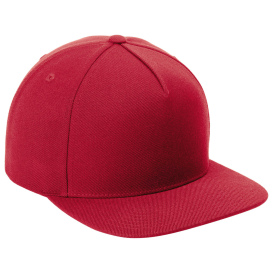 Sport-Tek STC55 Yupoong Premium 5-Panel Snapback Cap - Deep Red