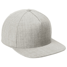 Sport-Tek STC55 Yupoong Premium 5-Panel Snapback Cap - Heather Grey