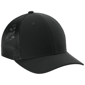Sport-Tek STC60 Stretch-Tek Mesh Back Cap - Black/Black