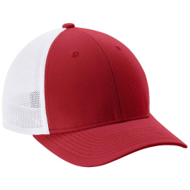 Sport-Tek STC60 Stretch-Tek Mesh Back Cap - Deep Red/White