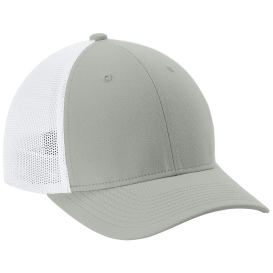 Sport-Tek STC60 Stretch-Tek Mesh Back Cap - Silver/White