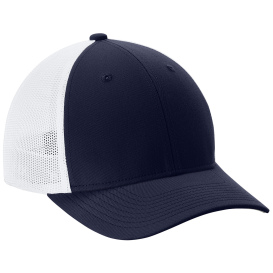 Sport-Tek STC60 Stretch-Tek Mesh Back Cap - True Navy/White