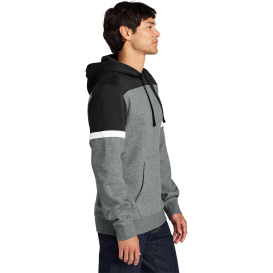 Sport-Tek STF205 Drive Fleece Colorblock Hoodie - Black/Vintage Heather