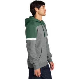 Sport-Tek STF205 Drive Fleece Colorblock Hoodie - Forest Green/Vintage Heather