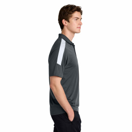 Sport-Tek ST104 Competitor United Polo - Iron Grey/White