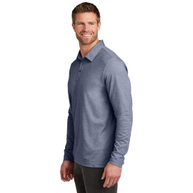 TravisMathew TM1MZ343 Oceanside Heather Long Sleeve Polo - Blue Nights Heather