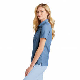 TravisMathew TM1WW002 Ladies Oceanside Heather Polo - Classic Blue Heather