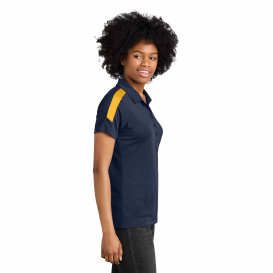 Sport-Tek LST104 Ladies Competitor United Polo - True Navy/Gold