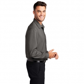 Port Authority W401 Long Sleeve Performance Staff Shirt - Graphite