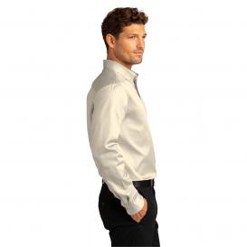 Port Authority W808 Long Sleeve SuperPro React Twill Shirt - Ecru