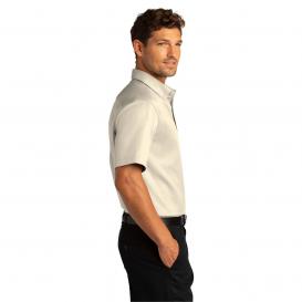 Port Authority W809 Short Sleeve SuperPro React Twill Shirt - Ecru