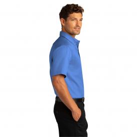 Port Authority W809 Short Sleeve SuperPro React Twill Shirt - Ultramarine Blue