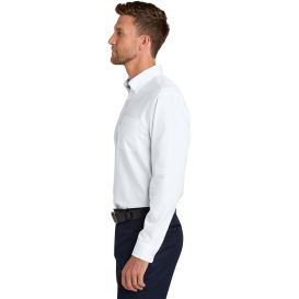 Port Authority W816 Long Sleeve Nailhead Easy Care Shirt - White