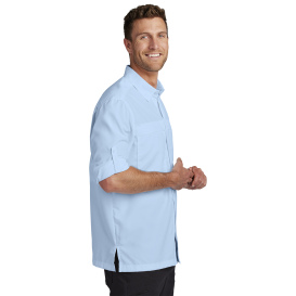 Port Authority W960 Long Sleeve UV Daybreak Shirt - Light Blue