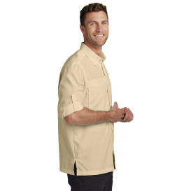 Port Authority W960 Long Sleeve UV Daybreak Shirt - Oat
