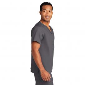 Wink WW3160 Unisex WorkFlex Chest Pocket V-Neck Scrub Top - Pewter