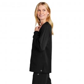 Wink WW4088 Women\'s Premiere Flex Full-Zip Scrub Jacket - Black