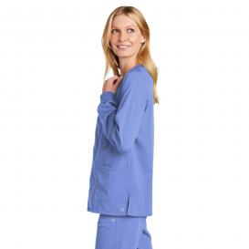 Wink WW4088 Women\'s Premiere Flex Full-Zip Scrub Jacket - Ceil Blue