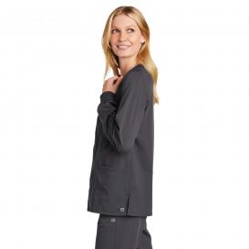 Wink WW4088 Women\'s Premiere Flex Full-Zip Scrub Jacket - Pewter