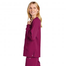 Wink WW4088 Women\'s Premiere Flex Full-Zip Scrub Jacket - Wine