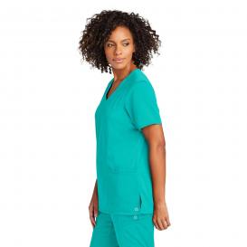 Wink WW4168 Women\'s WorkFlex Mock Wrap Scrub Top - Teal