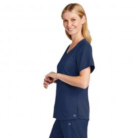 Wink WW4268 Women\'s Premiere Flex Mock Wrap Scrub Top - Navy