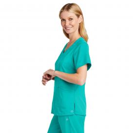 Wink WW4268 Women\'s Premiere Flex Mock Wrap Scrub Top - Teal